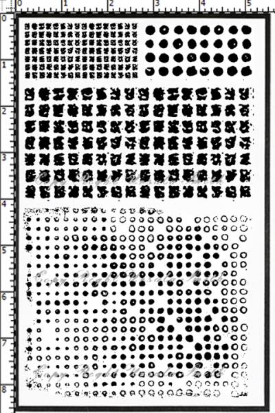 Mesh Screen and Grunge Dots Rubber Stamps
