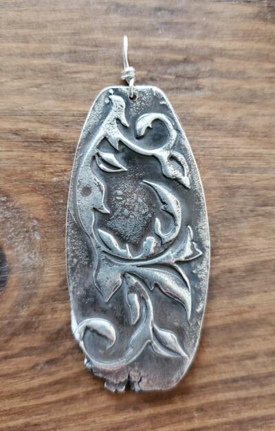 Sterling Silver Clay Pendant