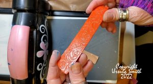 Leather Embossing with Polymer Clay Sample 2